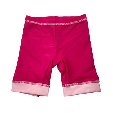 Girls Bright Bots, UPF50+ swim shorts, EUC, size 00,  