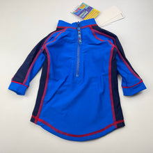 Load image into Gallery viewer, Boys Bright Bots, long sleeve rashie / swim top, UP50+, NEW, size 00,  