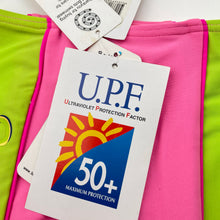 Load image into Gallery viewer, Girls Bright Bots, UPF50+ swim shorts, NEW, size 0,  