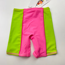 Load image into Gallery viewer, Girls Bright Bots, UPF50+ swim shorts, NEW, size 0,  