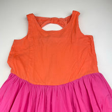 Load image into Gallery viewer, Girls lined, cotton summer dress, no labels, armpit-armpit: 30cm (wash fade), FUC, size 5, L: 59cm