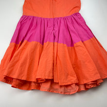 Load image into Gallery viewer, Girls lined, cotton summer dress, no labels, armpit-armpit: 30cm (wash fade), FUC, size 5, L: 59cm