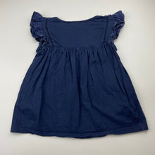 Load image into Gallery viewer, Girls Country Road, navy cotton top (wash fade), FUC, size 5,  