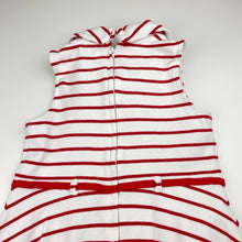 Load image into Gallery viewer, Girls JANIE and JACK, red &amp; white stripe dress (light marks), FUC, size 5, L: 54cm