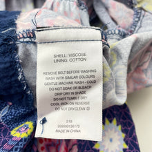 Load image into Gallery viewer, Girls colourful, floral viscose dress, no size, armpit-armpit: 28cm, GUC, size 4, L: 65cm