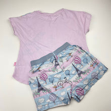 Load image into Gallery viewer, Girls Peter Alexander, lightweight cotton pyjama top &amp; shorts, FUC, size 4,  