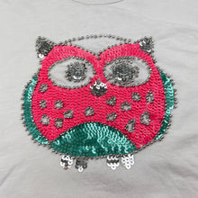 Load image into Gallery viewer, Girls Seed, cotton tee / top, sequin owl, FUC, size 5-6,  