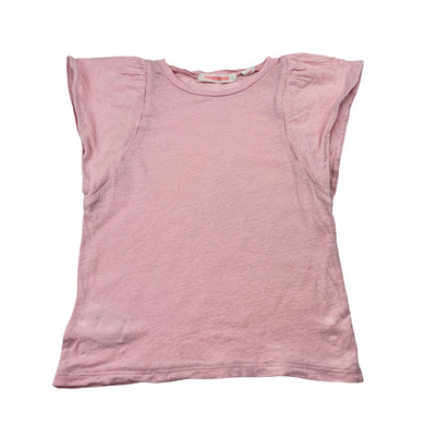 Girls Country Road, pink linen blend tee / top, FUC, size 5,  