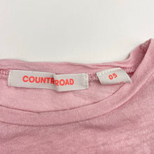 Load image into Gallery viewer, Girls Country Road, pink linen blend tee / top, FUC, size 5,  