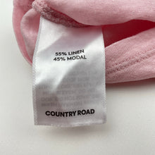 Load image into Gallery viewer, Girls Country Road, pink linen blend tee / top, FUC, size 5,  