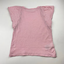 Load image into Gallery viewer, Girls Country Road, pink linen blend tee / top, FUC, size 5,  