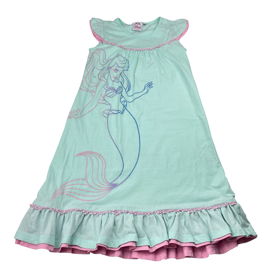 Girls Disney, Princess Aeriel, Little Mermaid cotton dress (marks right chest & hem), FUC, size 4, L: 66cm