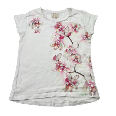 Girls Zara, embellished tee / top, butterflies (marks lower front), FUC, size 4-5,  