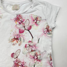 Load image into Gallery viewer, Girls Zara, embellished tee / top, butterflies (marks lower front), FUC, size 4-5,  