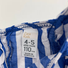 Load image into Gallery viewer, Girls Zara, striped lightweight cotton top, GUC, size 4-5,  