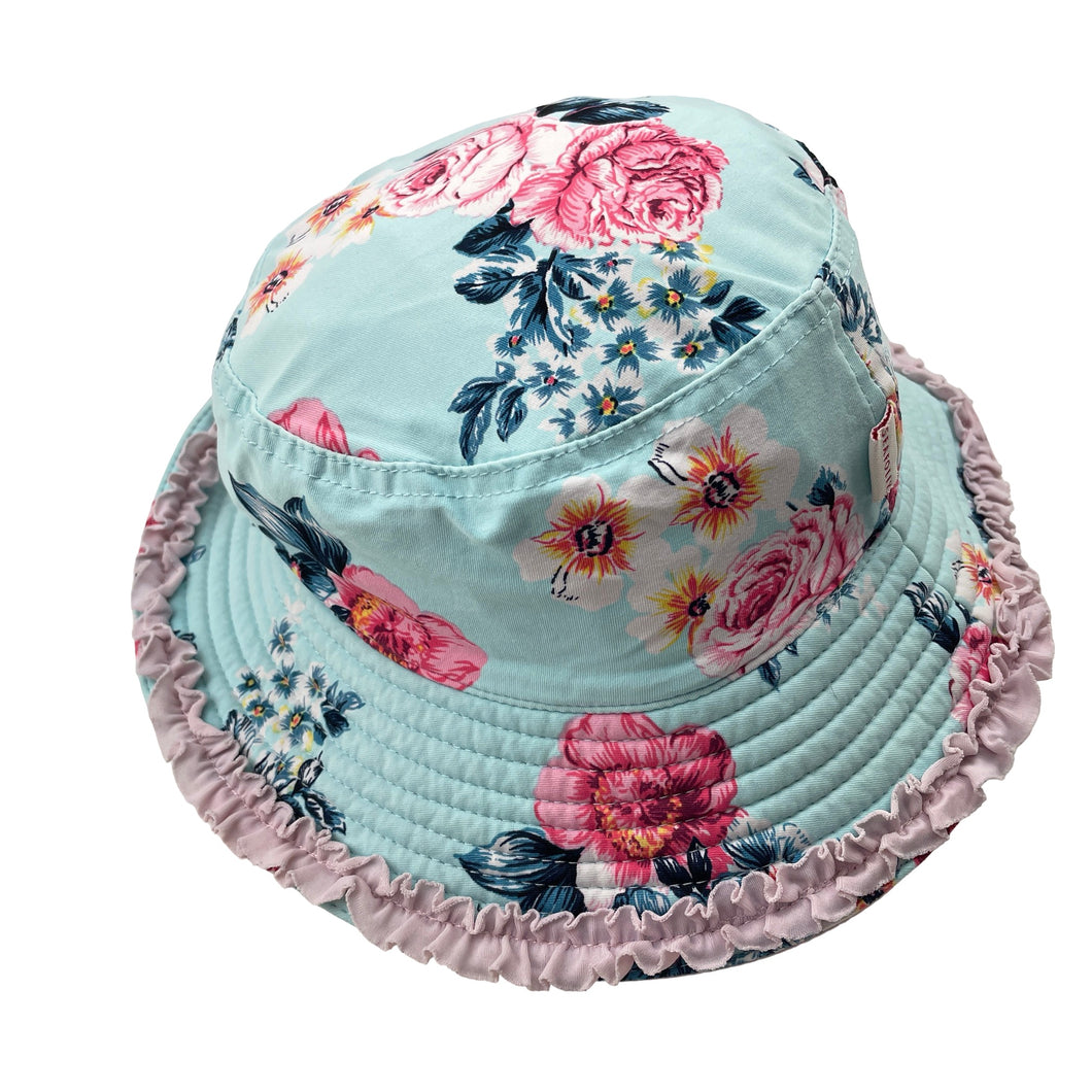 Girls SEAFOLLY, reversible floral / pink swim hat, FUC, size 2-4,  