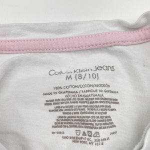 Girls Calvin Klein Jeans, cotton tee / top, sequins, FUC, size 8-10,  