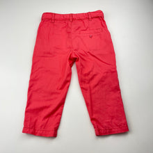 Load image into Gallery viewer, Girls Purebaby, organic cotton pants, adjustable, inside leg: 26.5cm, GUC, size 1,  