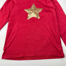 Load image into Gallery viewer, Girls DAVID JONES, cotton long sleeve top, sequin star, FUC, size 6-7,  