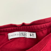 Load image into Gallery viewer, Girls DAVID JONES, cotton long sleeve top, sequin star, FUC, size 6-7,  