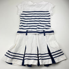 Load image into Gallery viewer, Girls Chateau de Sable, nautical cotton dress (light marks front skirt), FUC, size 6, L: 60cm
