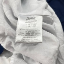 Load image into Gallery viewer, Girls Biscotti, navy &amp; white stripe party dress (light mark back right cuff), FUC, size 5, L: 58cm