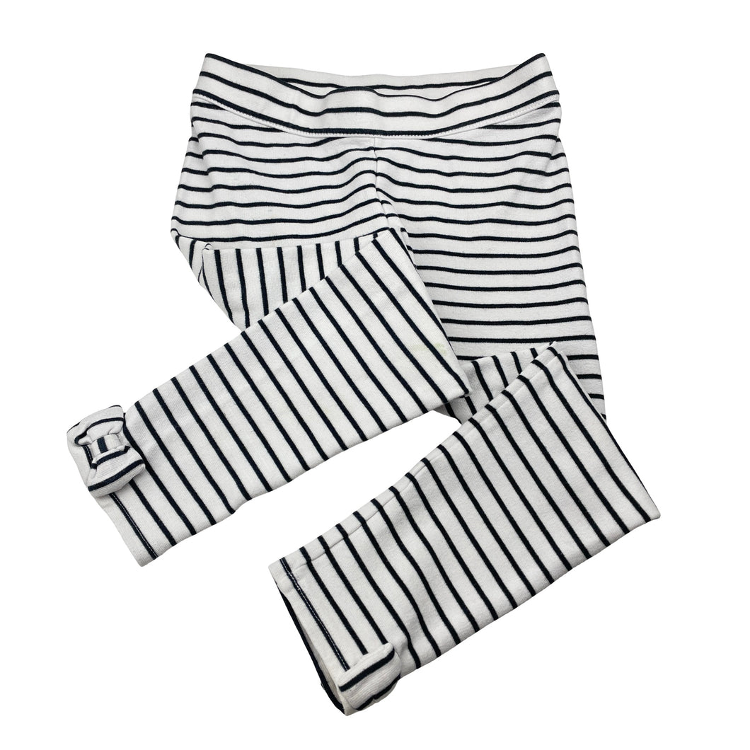 Girls JANIE and JACK, striped pants, elasticated, inside leg: 41cm (mark right knee), FUC, size 6,  