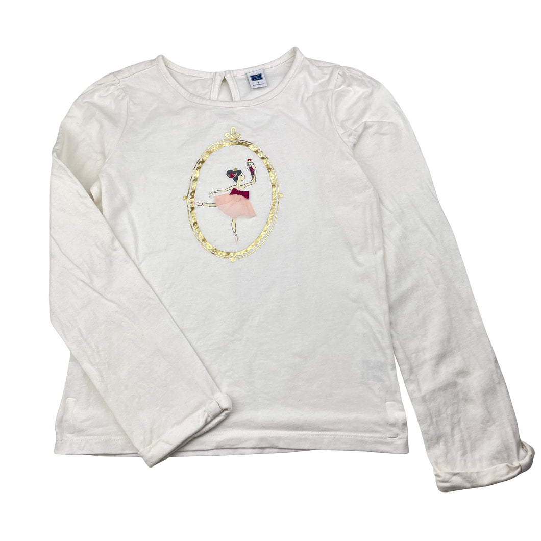 Girls JANIE and JACK, cotton long sleeve top, Nutcracker, EUC, size 8,  