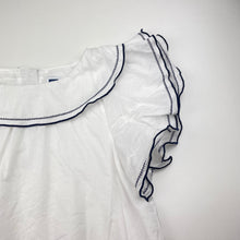 Load image into Gallery viewer, Girls JANIE and JACK, lined cotton flutter-sleeve top, EUC, size 6,  