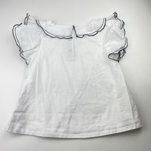 Load image into Gallery viewer, Girls JANIE and JACK, lined cotton flutter-sleeve top, EUC, size 6,  
