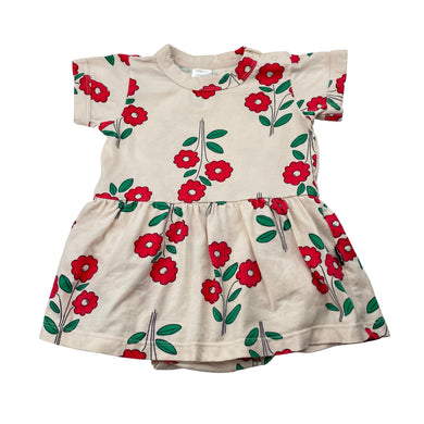 Girls BONDS, stretchy floral romper dress, GUC, size 00,  