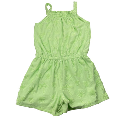Girls Anko, green summer playsuit, seashells, EUC, size 8,  