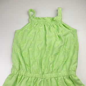 Girls Anko, green summer playsuit, seashells, EUC, size 8,  