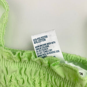 Girls Anko, green summer playsuit, seashells, EUC, size 8,  