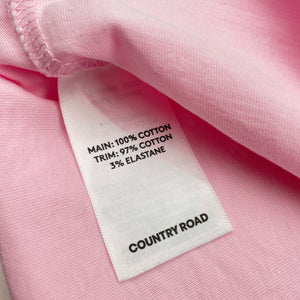 Girls Country Road, pink cotton tee / top, sequins, GUC, size 8,  