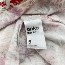 Load image into Gallery viewer, Girls Anko, floral cotton casual dress, GUC, size 5, L: 57cm