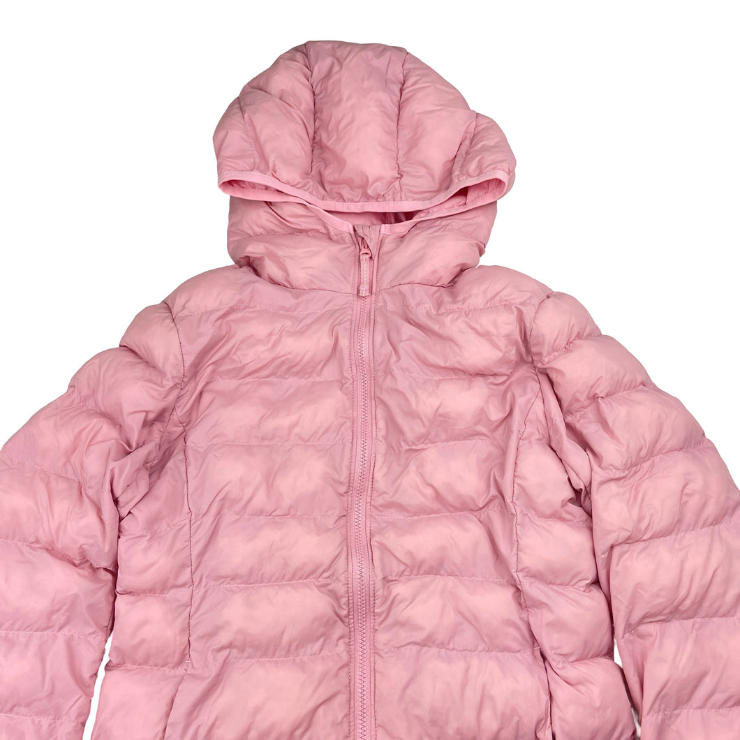 Girls UNIQLO, pink puffer jacket / coat, FUC, size 10,  