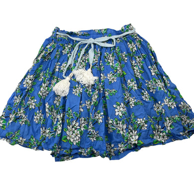 Girls Coco and Ginger, hand made, lightweight floral cotton skirt, elasticated, L:39cm, EUC, size 8,  