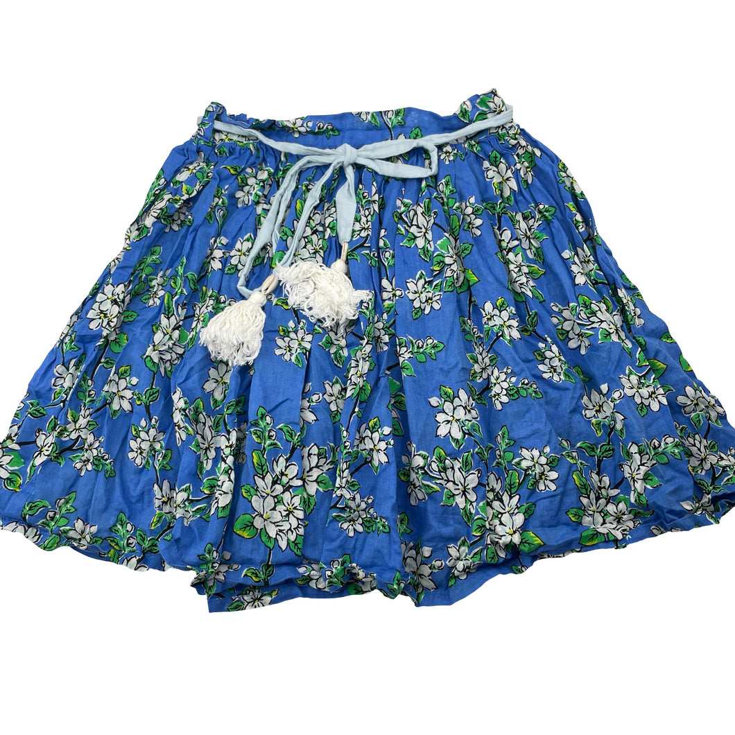 Girls Coco and Ginger, hand made, lightweight floral cotton skirt, elasticated, L:39cm, EUC, size 8,  