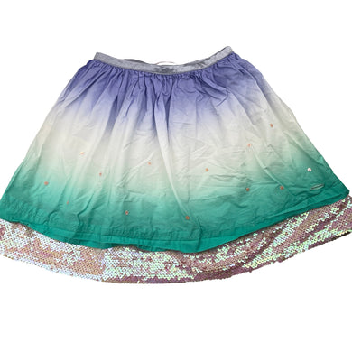 Girls American Girl, lightweight cotton & sequin skirt, elasticated, L:35cm, EUC, size 10-12,  