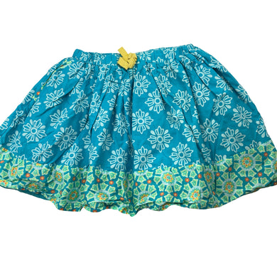 Girls Disney, lined cotton skirt, elasticated, L:33cm, EUC, size 7-8,  