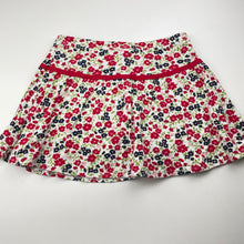 Load image into Gallery viewer, Girls GYMBOREE, floral cotton skirt, built-in shorts, elasticated, GUC, size 6,  