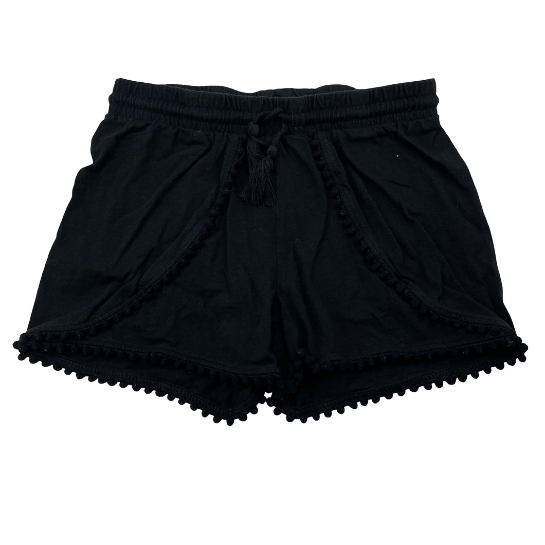 Girls Anko, black cotton shorts, elasticated, GUC, size 10,  