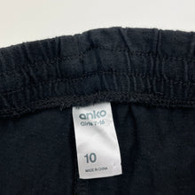 Load image into Gallery viewer, Girls Anko, black cotton shorts, elasticated, GUC, size 10,  