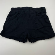 Load image into Gallery viewer, Girls Anko, black cotton shorts, elasticated, GUC, size 10,  