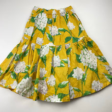Load image into Gallery viewer, Girls Bella + Lace, hand made, lightweight floral cotton skirt, elasticated, L:45cm, EUC, size 3,  