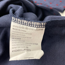 Load image into Gallery viewer, Girls Little Leona, navy &amp; red spot long sleeve dress, NEW, size 8, L: 66cm