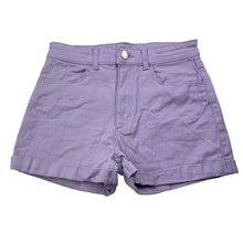 Load image into Gallery viewer, Girls H&amp;M, purple stretch cotton shorts, adjustable, EUC, size 13,  