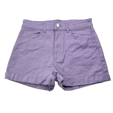 Girls H&M, purple stretch cotton shorts, adjustable, EUC, size 13,  