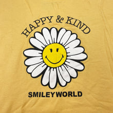 Load image into Gallery viewer, Girls SMILEY WORLD, yellow cotton tee / top, flower, EUC, size 8,  